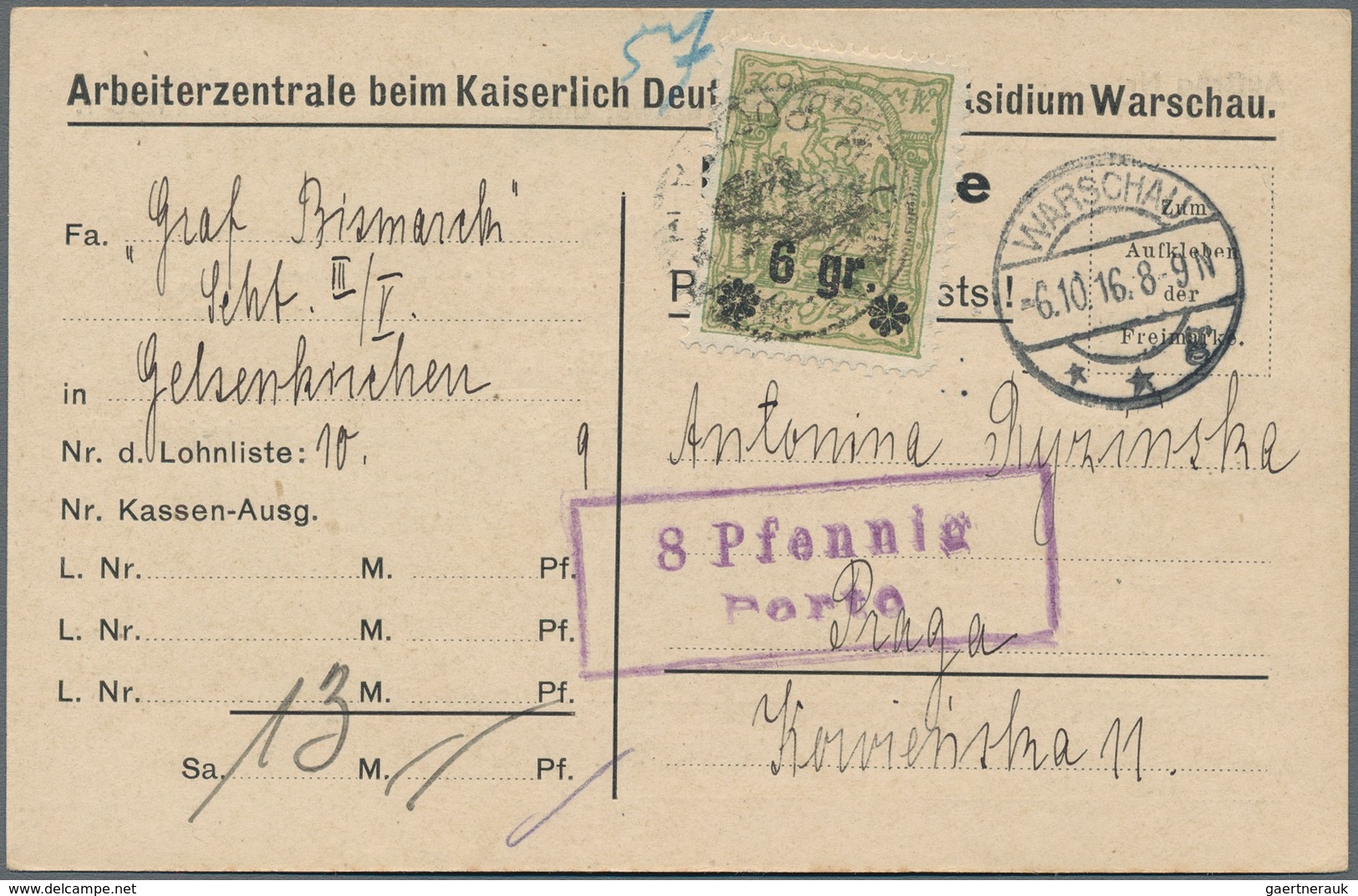 Deutschland - Nebengebiete: 1916/1944, Gehaltvoller Sammlungsbestand Mit Ca.75 Belegen, Dabei Dt.Bes - Colecciones
