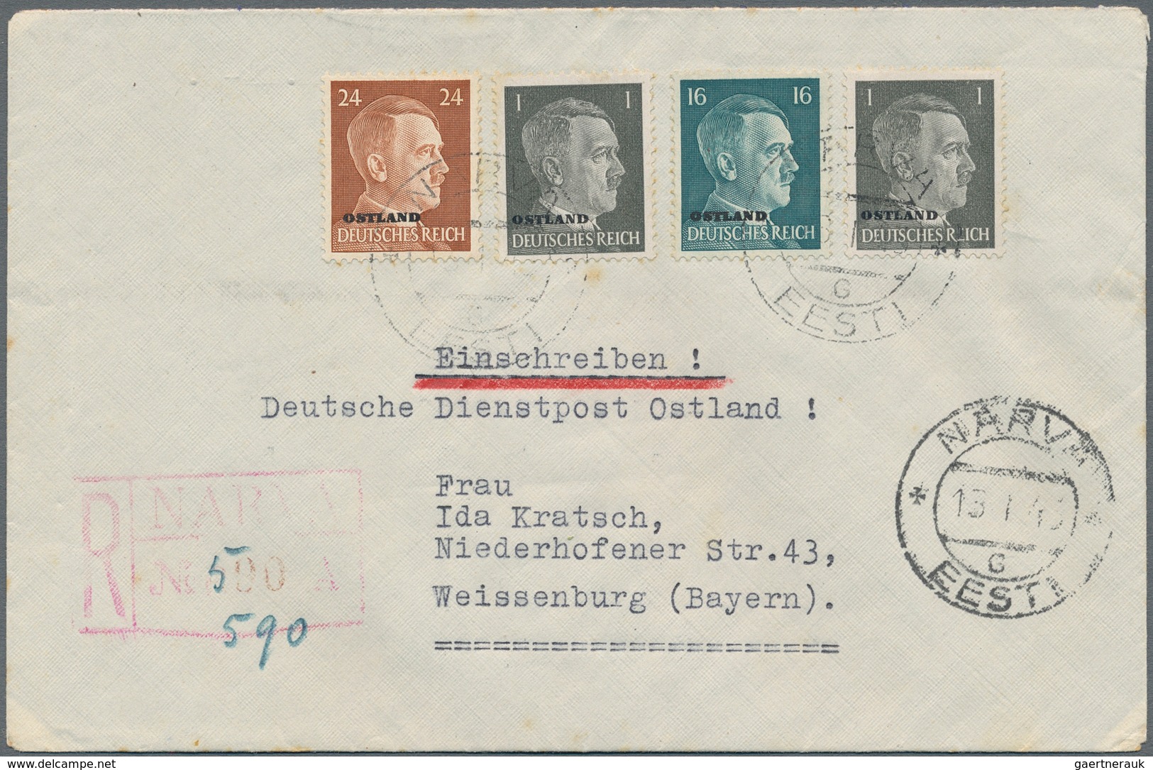 Deutschland - Nebengebiete: 1916/1944, Gehaltvoller Sammlungsbestand Mit Ca.75 Belegen, Dabei Dt.Bes - Verzamelingen