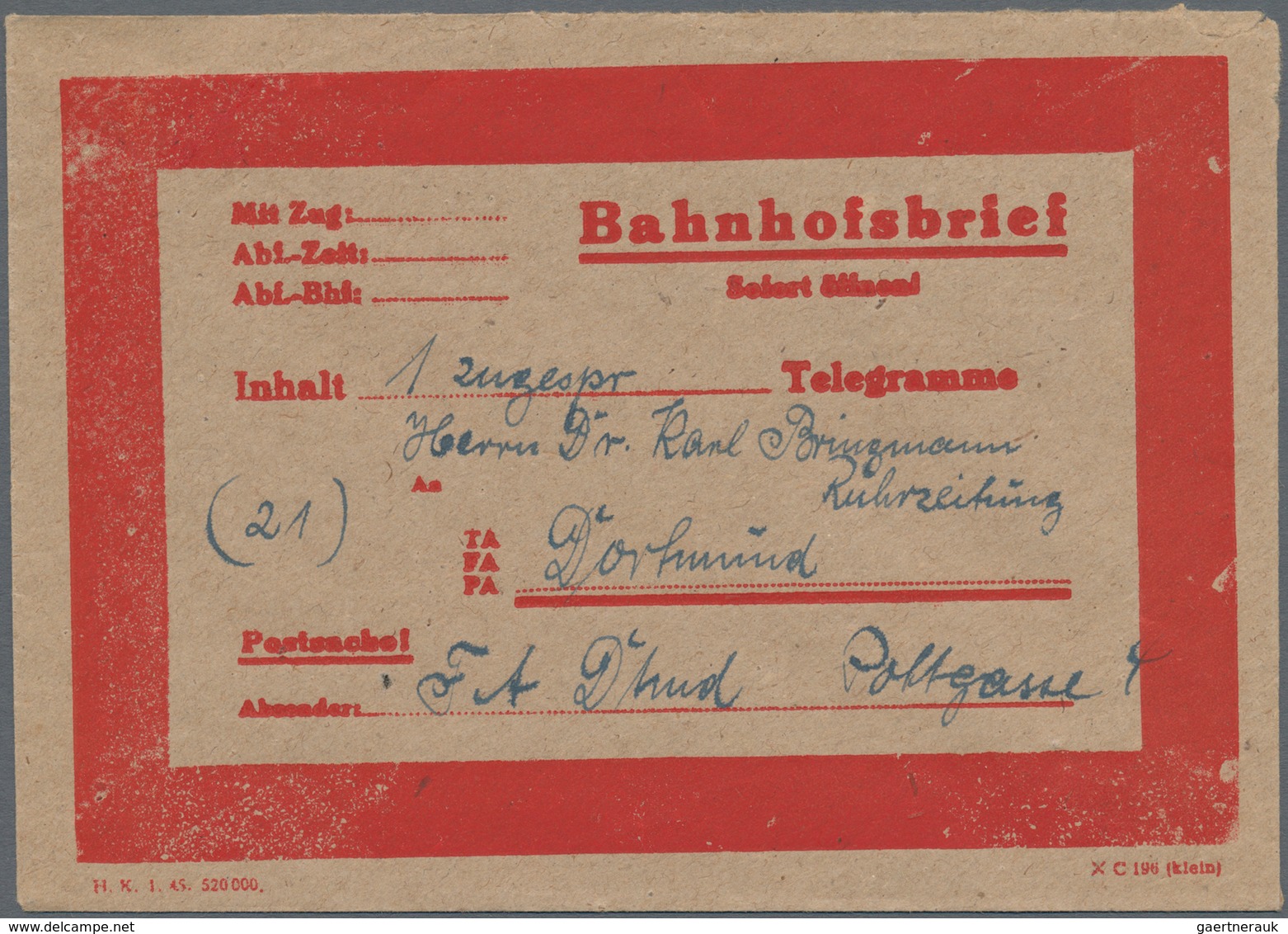 Deutschland - Besonderheiten: 1867/1955 ca., UNFRANKIERTE POST, reichhaltiger Sammlungsbestand mit c