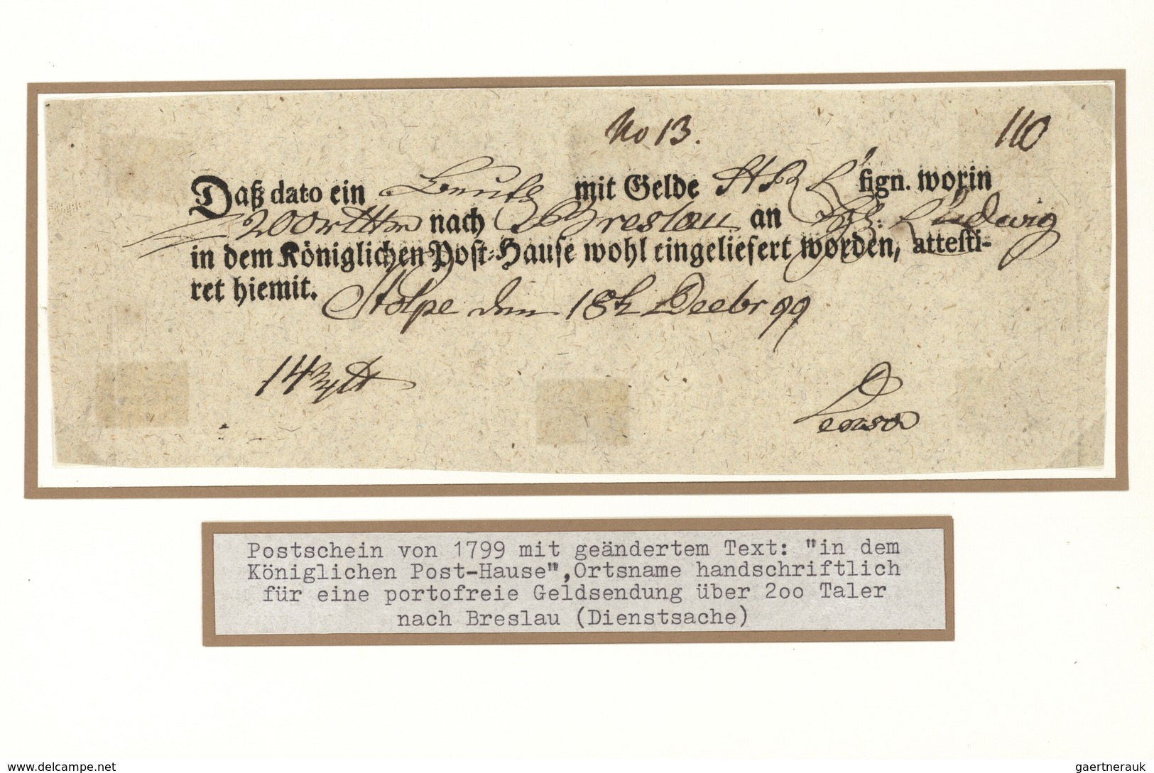 Heimat: ehemalige Ostgebiete: STOLP, 1578/1944, Ausstellungs-Sammlung mit ca.100 Belegen beginnend m