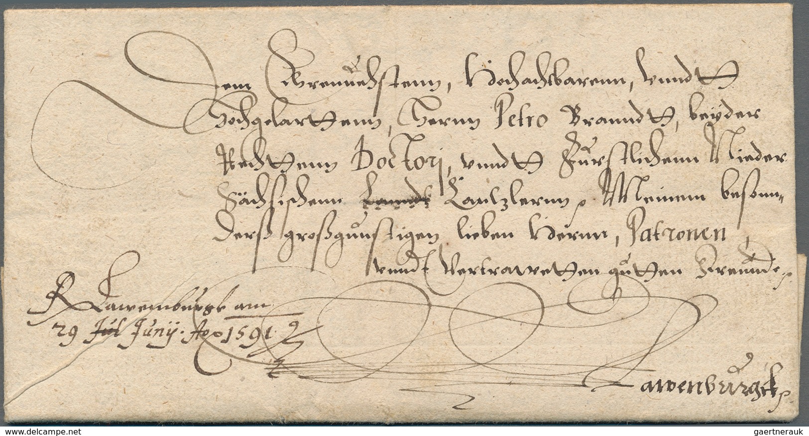 Altdeutschland - Vorphila: 1585/1794, SCHNÖRKEL-BRIEFE, Attraktives Konvolut Mit 15 Belegen, Dabei S - [Voorlopers