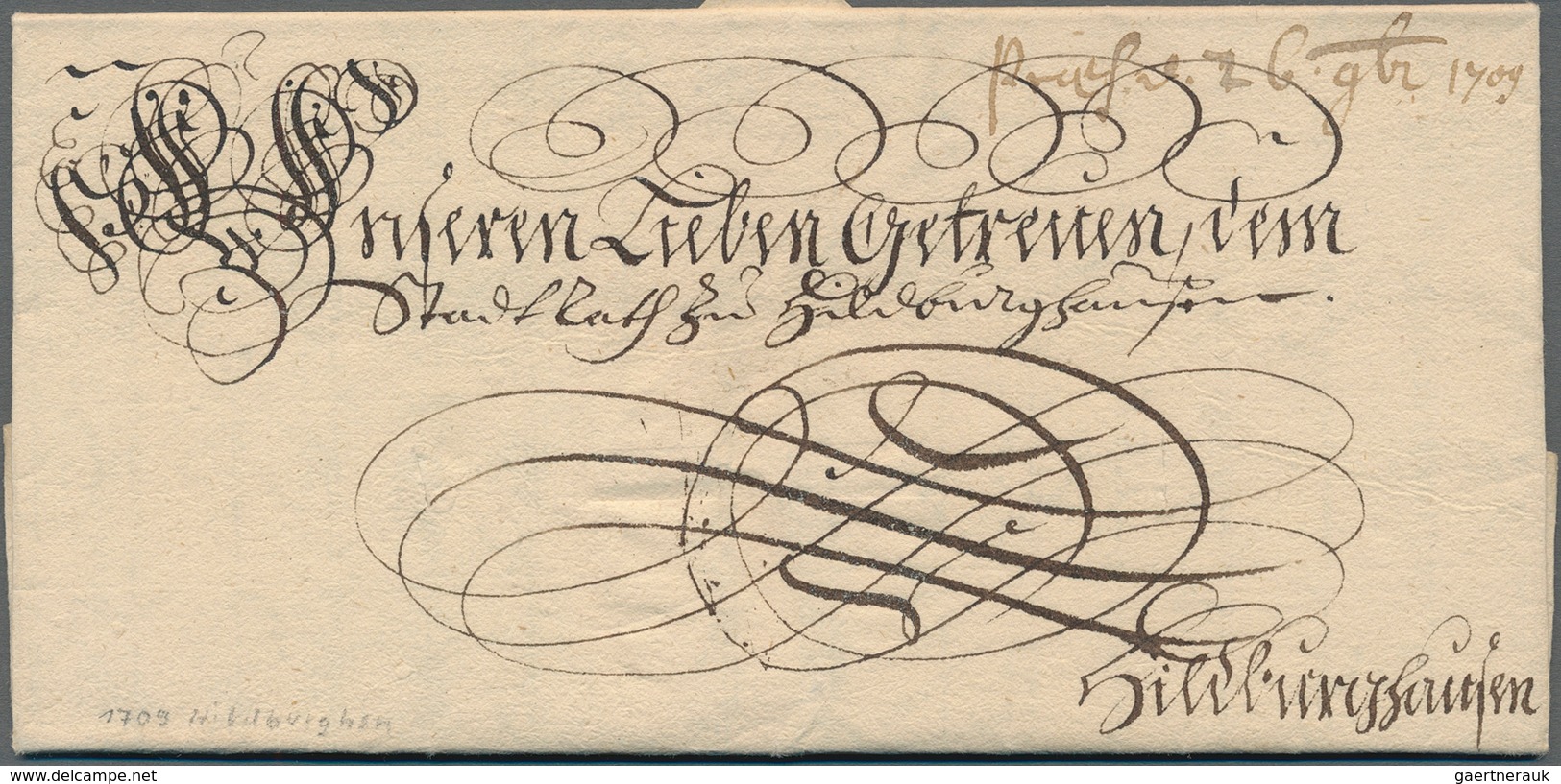 Altdeutschland - Vorphila: 1585/1794, SCHNÖRKEL-BRIEFE, Attraktives Konvolut Mit 15 Belegen, Dabei S - Precursores