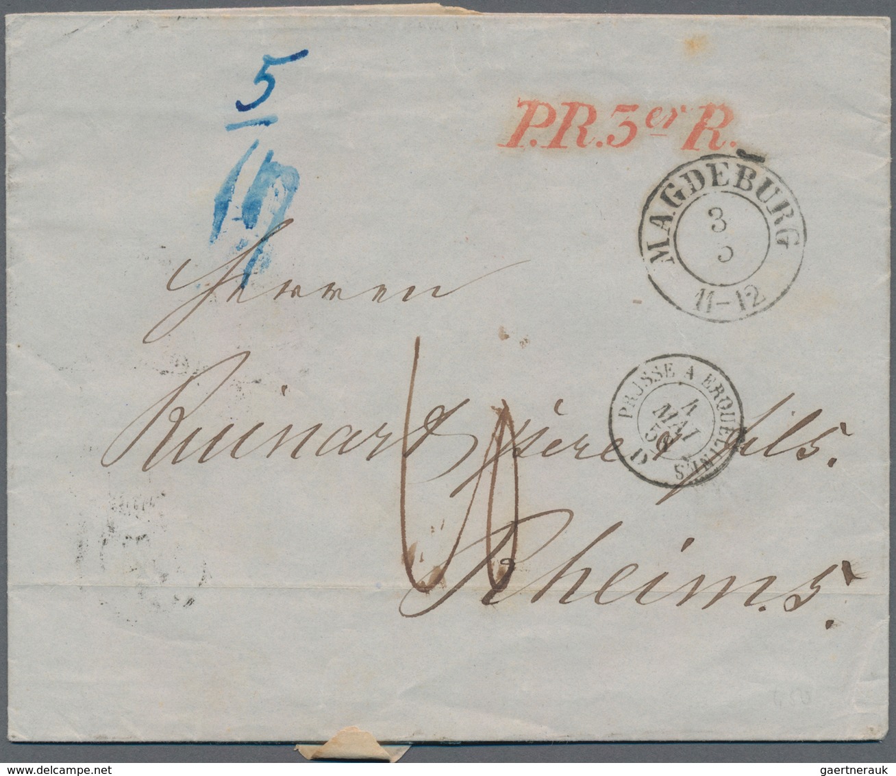 Altdeutschland - Vorphila: 1835/1860 (ca.), Lot Von 27 Markenlosen Briefen Von Hamburg, Berlin, Fran - Precursores