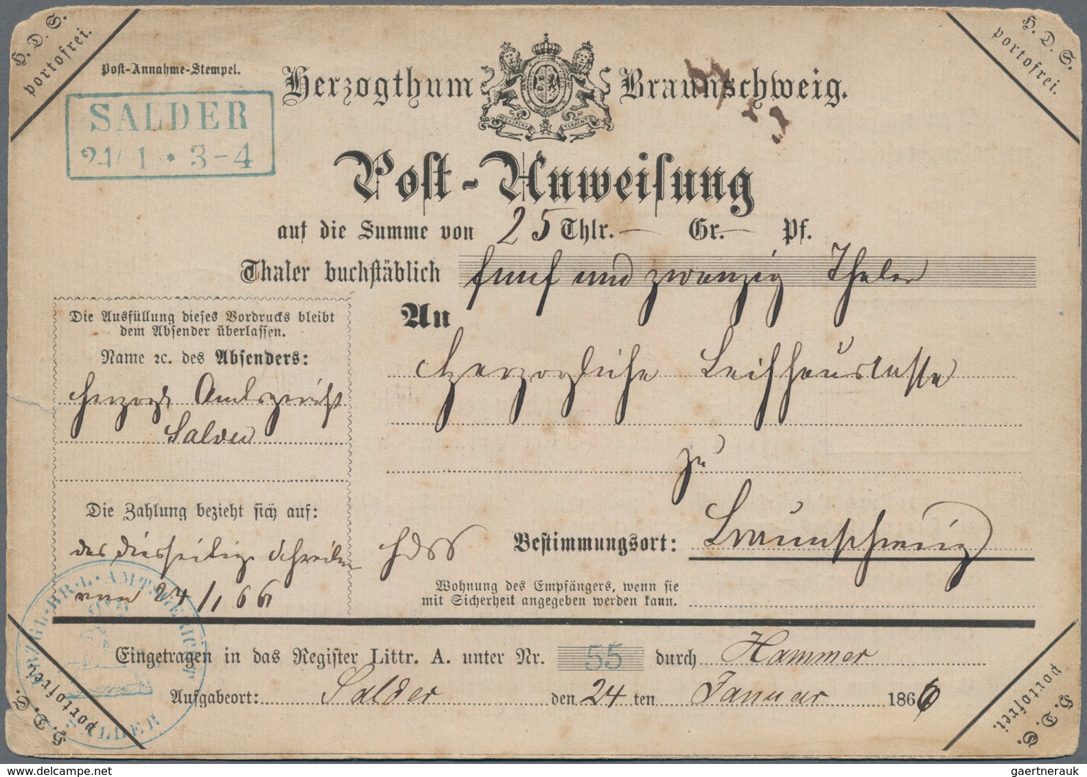 Altdeutschland: 1830/1884, BRAUNSCHWEIG, HANNOVER, Ca. 40 Meist Markenlose Briefe Mit Teils Besseren - Sammlungen