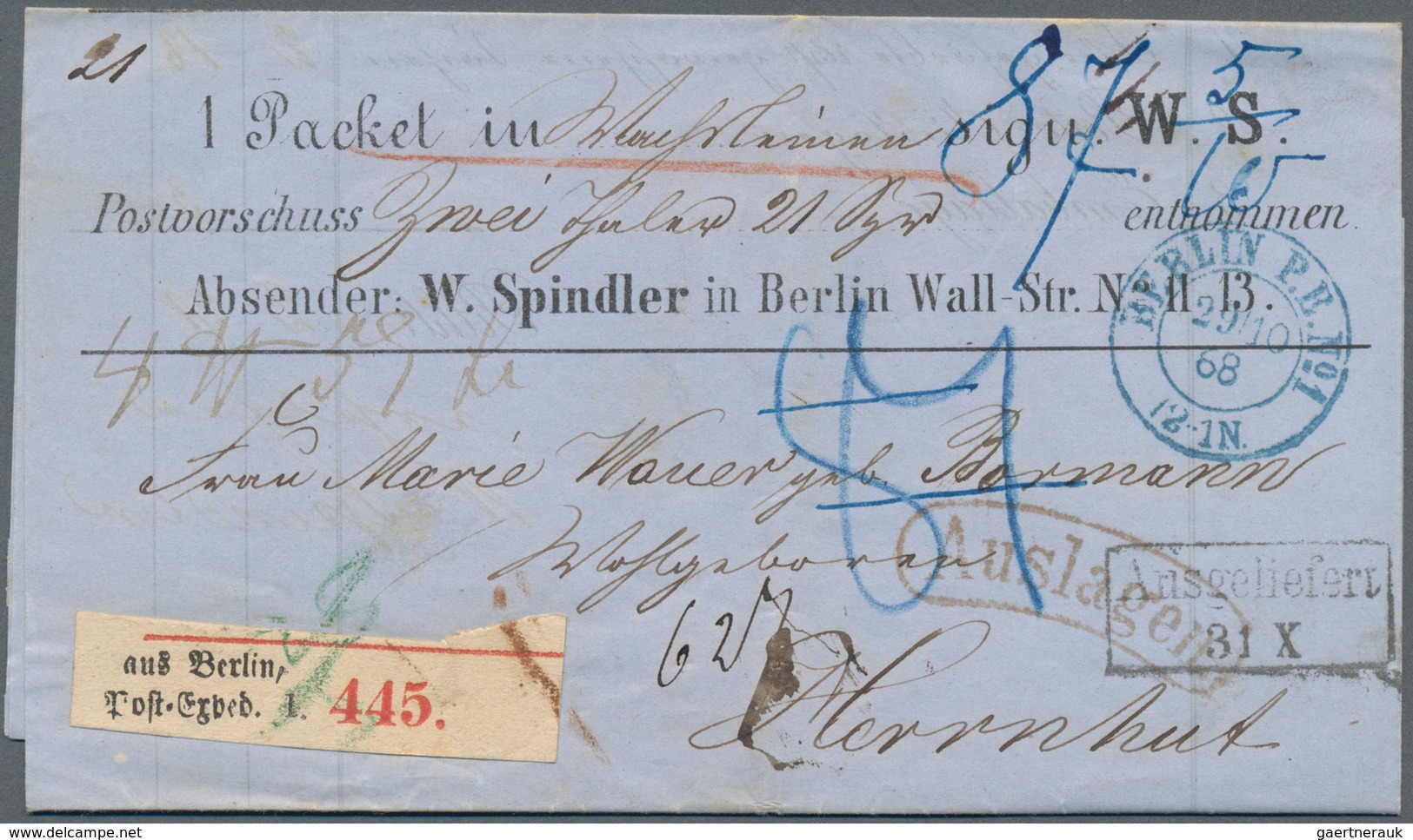 Altdeutschland: 1850/1869 Ca., Interessantes Konvolut Mit 25 Paketbegleitbriefen, Dabei Hauptsächlic - Verzamelingen