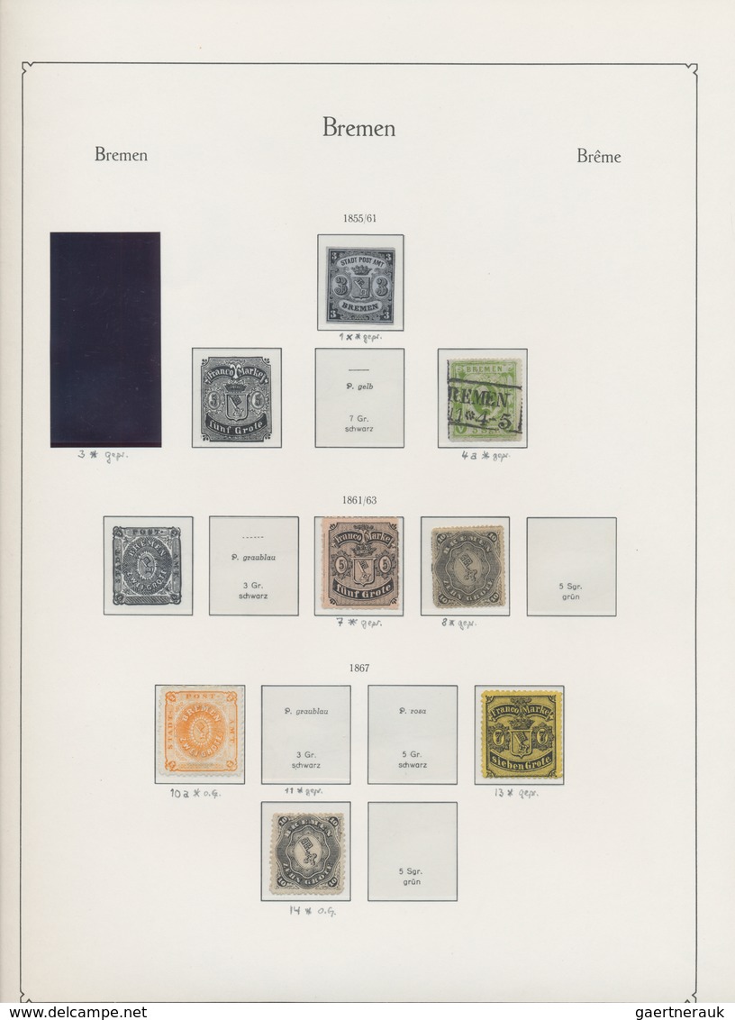 Altdeutschland: 1850/1920, Gestempelte Und Ungebrauchte Sammlung In Zwei KA/BE-Alben Sauber Aufgezog - Colecciones