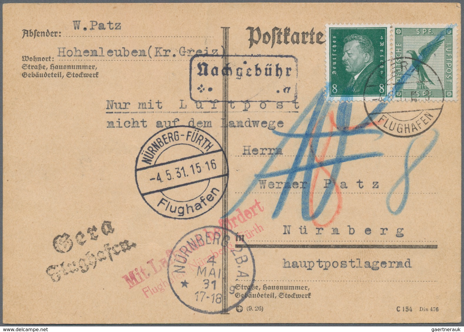 Altdeutschland Und Deutsches Reich: 1854/1933, Partie Von Ca. 94 Briefen Und Karten, Etwas Unterschi - Colecciones