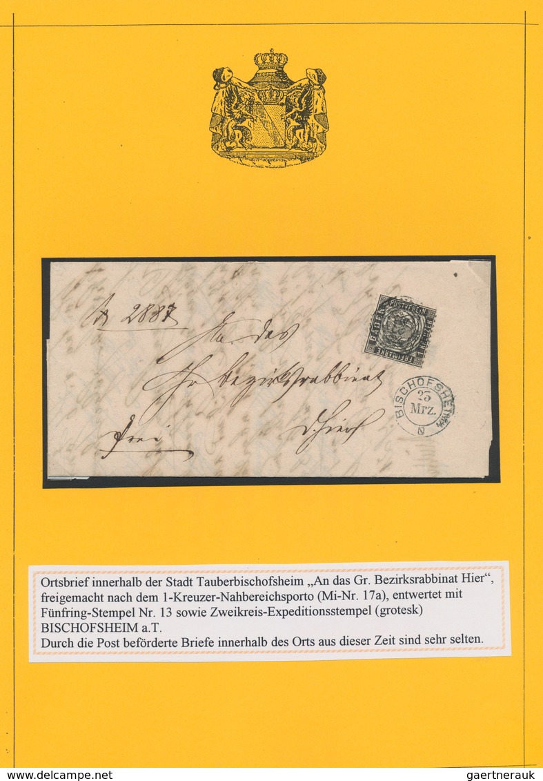 Baden - Marken Und Briefe: 1819/1905 (ca.), Meist Gestempelte Sammlung Auf über 40 Selbstgestalteten - Andere & Zonder Classificatie