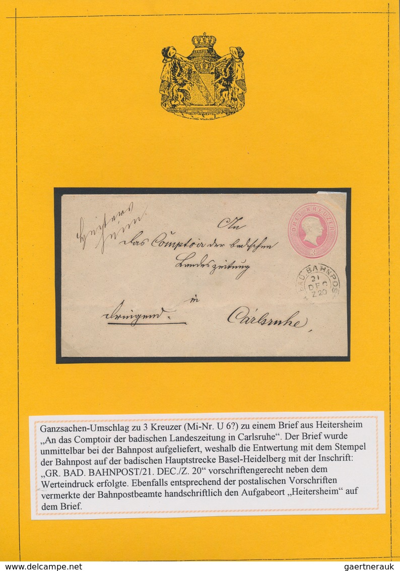 Baden - Marken Und Briefe: 1819/1905 (ca.), Meist Gestempelte Sammlung Auf über 40 Selbstgestalteten - Otros & Sin Clasificación