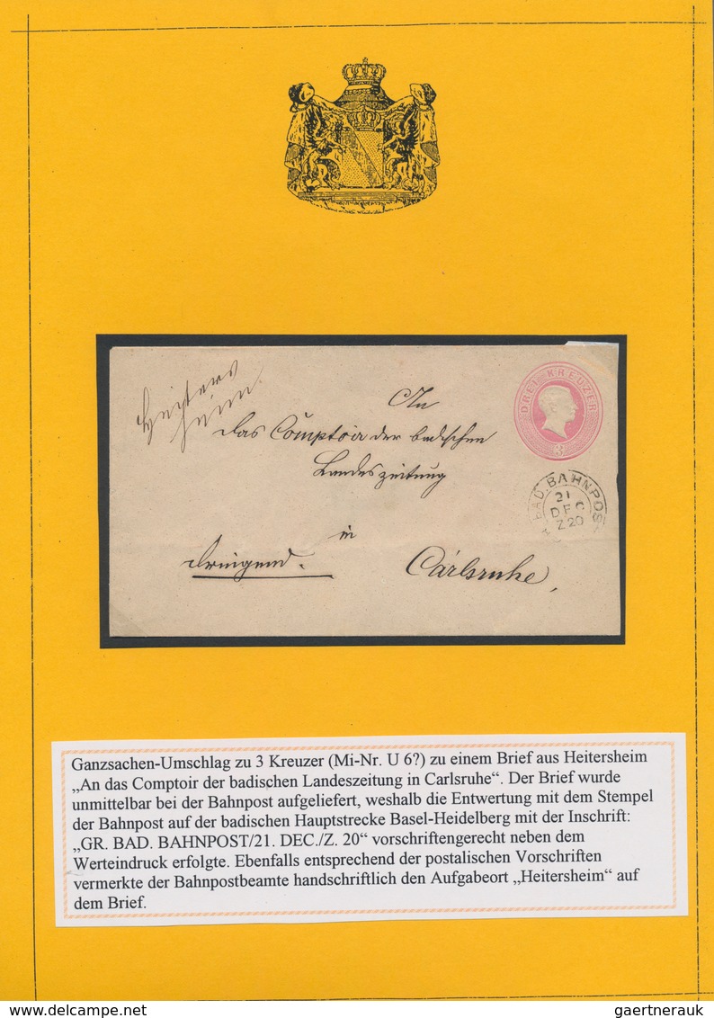 Baden - Marken Und Briefe: 1819/1905 (ca.), Meist Gestempelte Sammlung Auf über 40 Selbstgestalteten - Andere & Zonder Classificatie