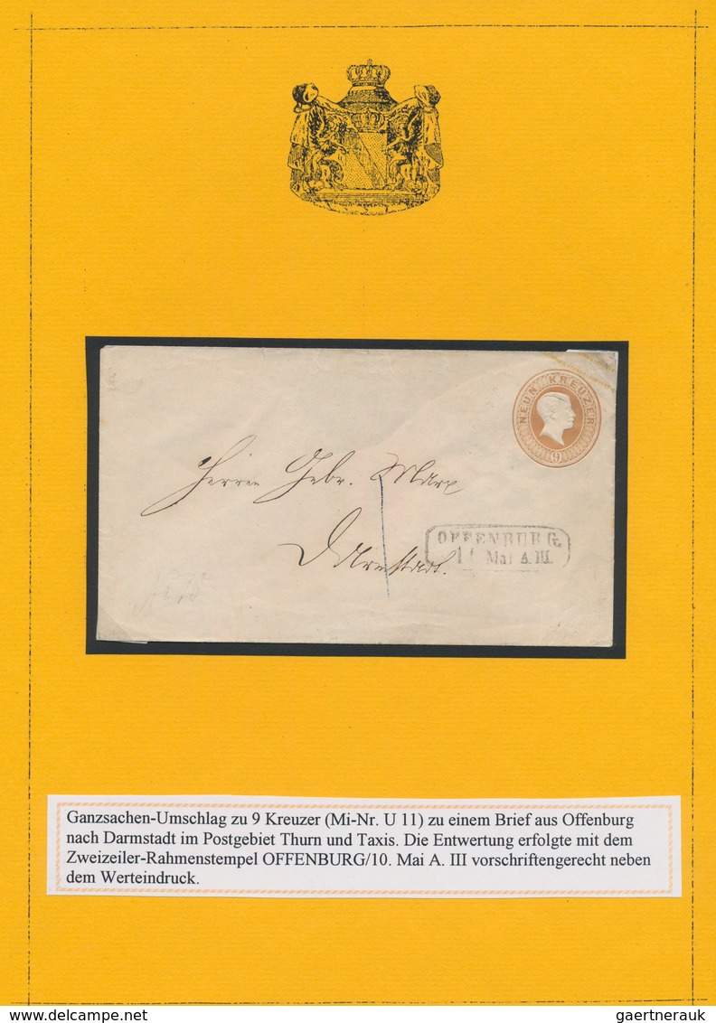 Baden - Marken Und Briefe: 1819/1905 (ca.), Meist Gestempelte Sammlung Auf über 40 Selbstgestalteten - Otros & Sin Clasificación