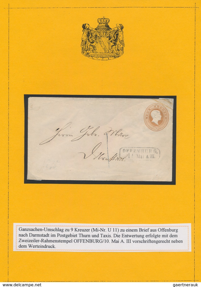 Baden - Marken Und Briefe: 1819/1905 (ca.), Meist Gestempelte Sammlung Auf über 40 Selbstgestalteten - Andere & Zonder Classificatie