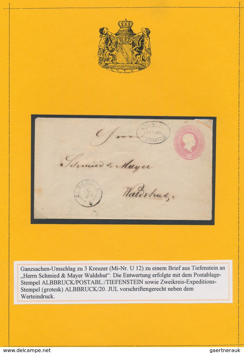 Baden - Marken und Briefe: 1819/1905 (ca.), meist gestempelte Sammlung auf über 40 selbstgestalteten