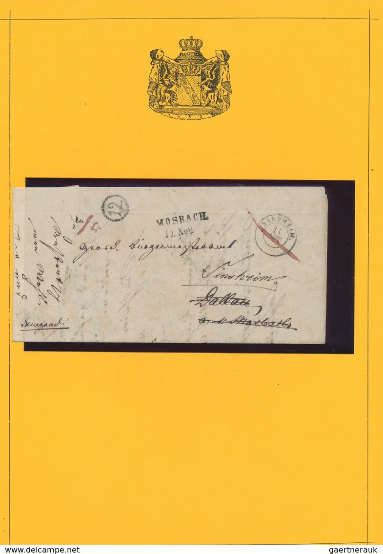 Baden - Marken Und Briefe: 1820/1865 (ca.), Umfangreiche Spezialisierte (Stempel-)Sammlung In Zwei R - Andere & Zonder Classificatie