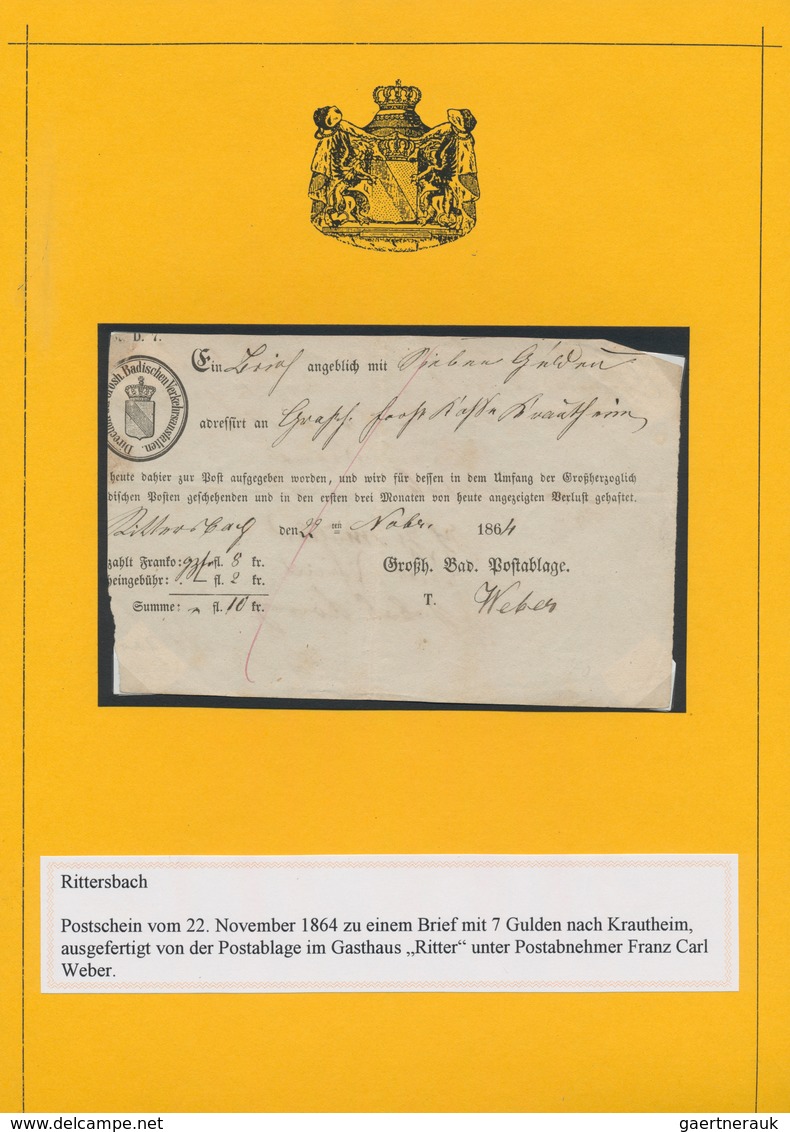 Baden - Marken Und Briefe: 1820/1865 (ca.), Umfangreiche Spezialisierte (Stempel-)Sammlung In Zwei R - Sonstige & Ohne Zuordnung