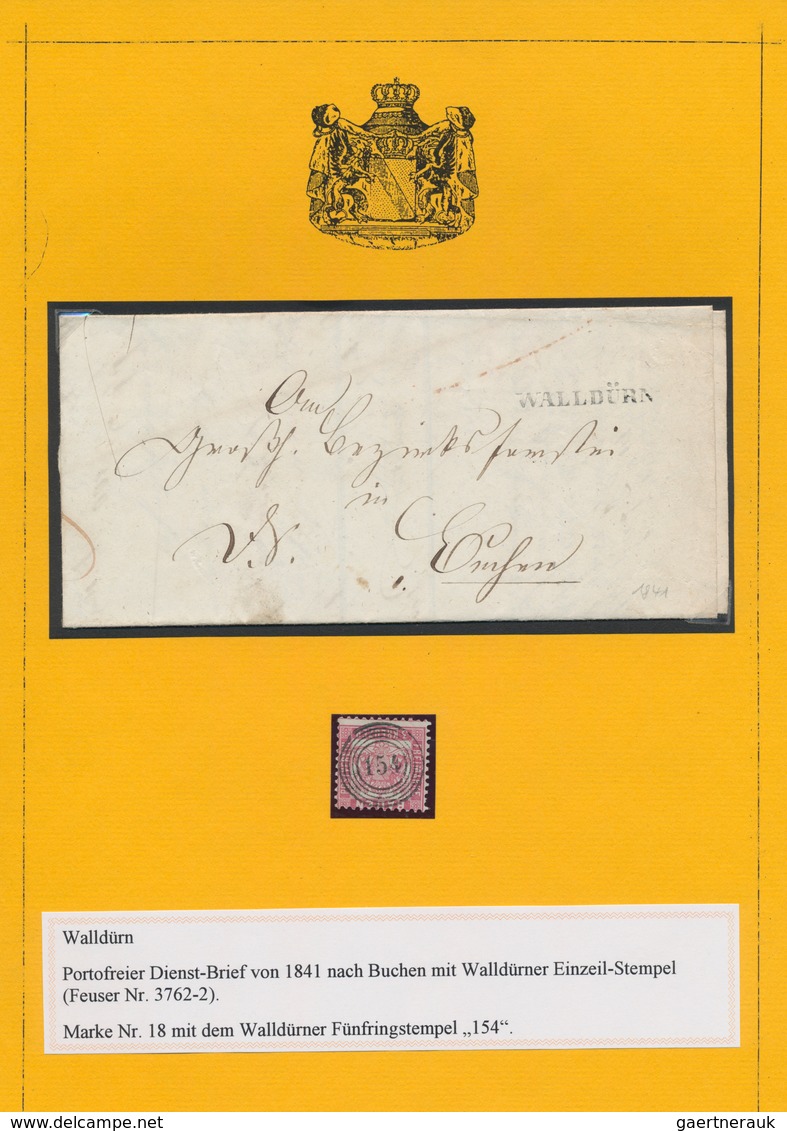 Baden - Marken Und Briefe: 1820/1865 (ca.), Umfangreiche Spezialisierte (Stempel-)Sammlung In Zwei R - Sonstige & Ohne Zuordnung