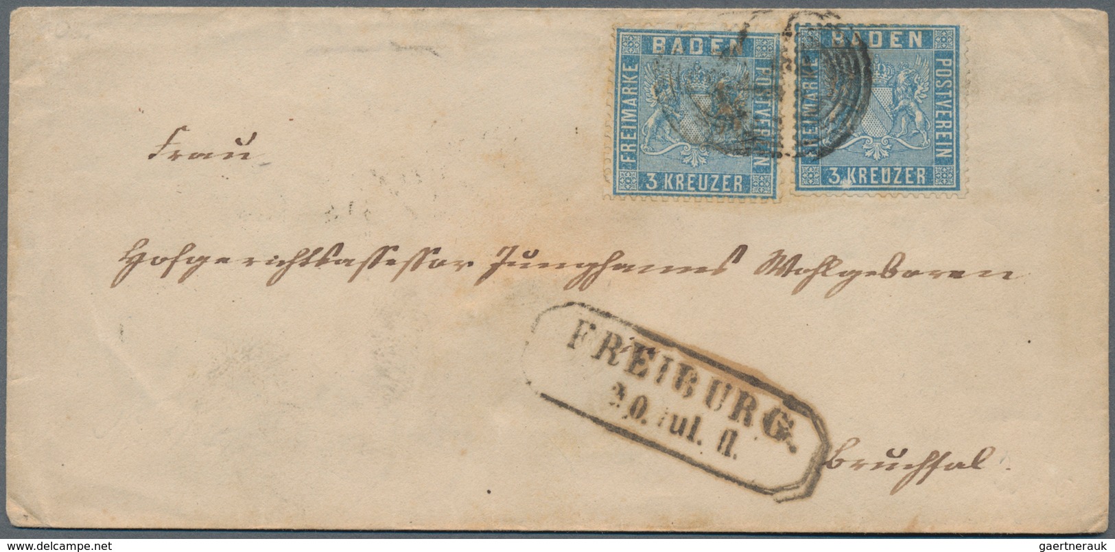 Baden - Marken Und Briefe: 1851/1868, Interessanter Kleiner Posten Von 41 Belegen, Dabei Einige Vord - Sonstige & Ohne Zuordnung