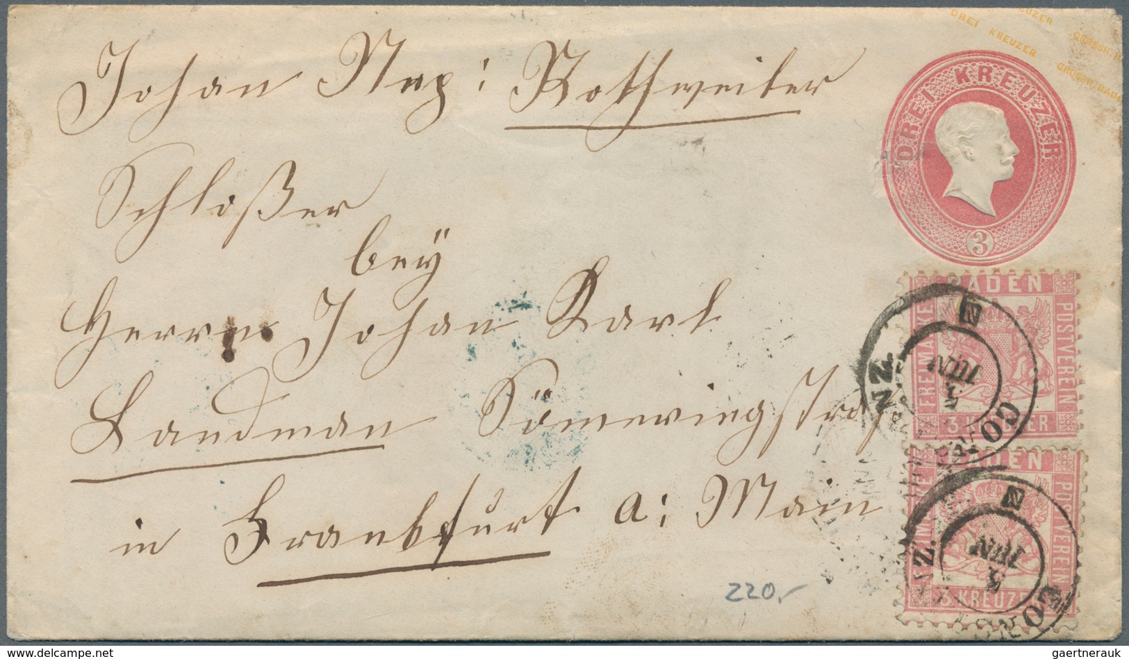 Baden - Marken Und Briefe: 1851/1870 (ca.), Nette Kleine Sammlung Mit Marken Und Belegen, Einige Dub - Sonstige & Ohne Zuordnung
