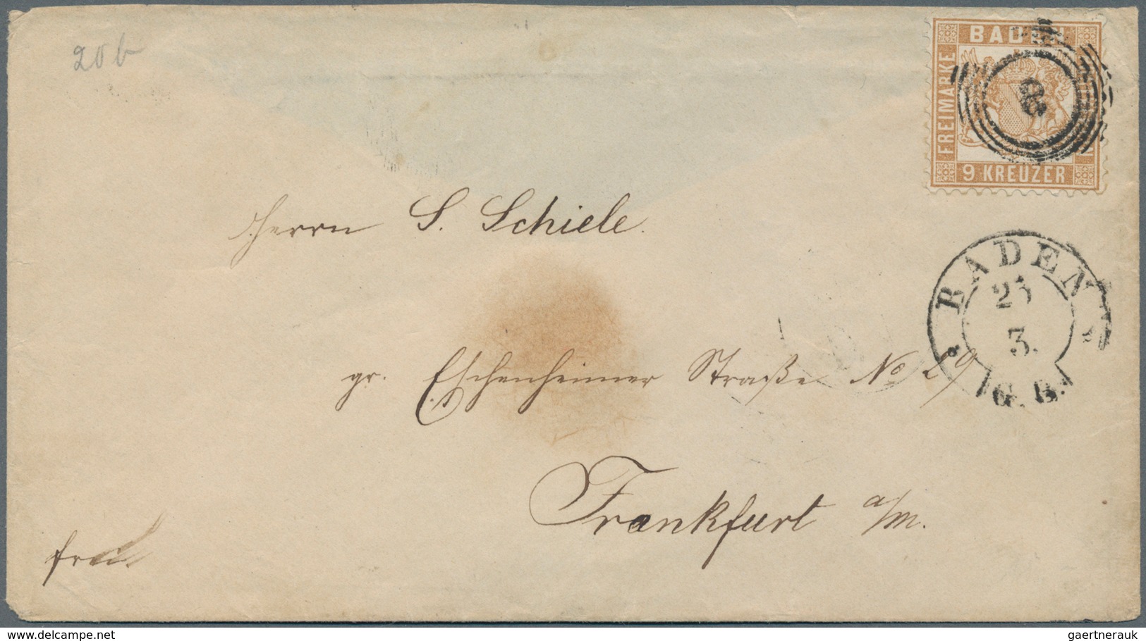 Baden - Marken Und Briefe: 1851/1870 (ca.), Nette Kleine Sammlung Mit Marken Und Belegen, Einige Dub - Andere & Zonder Classificatie