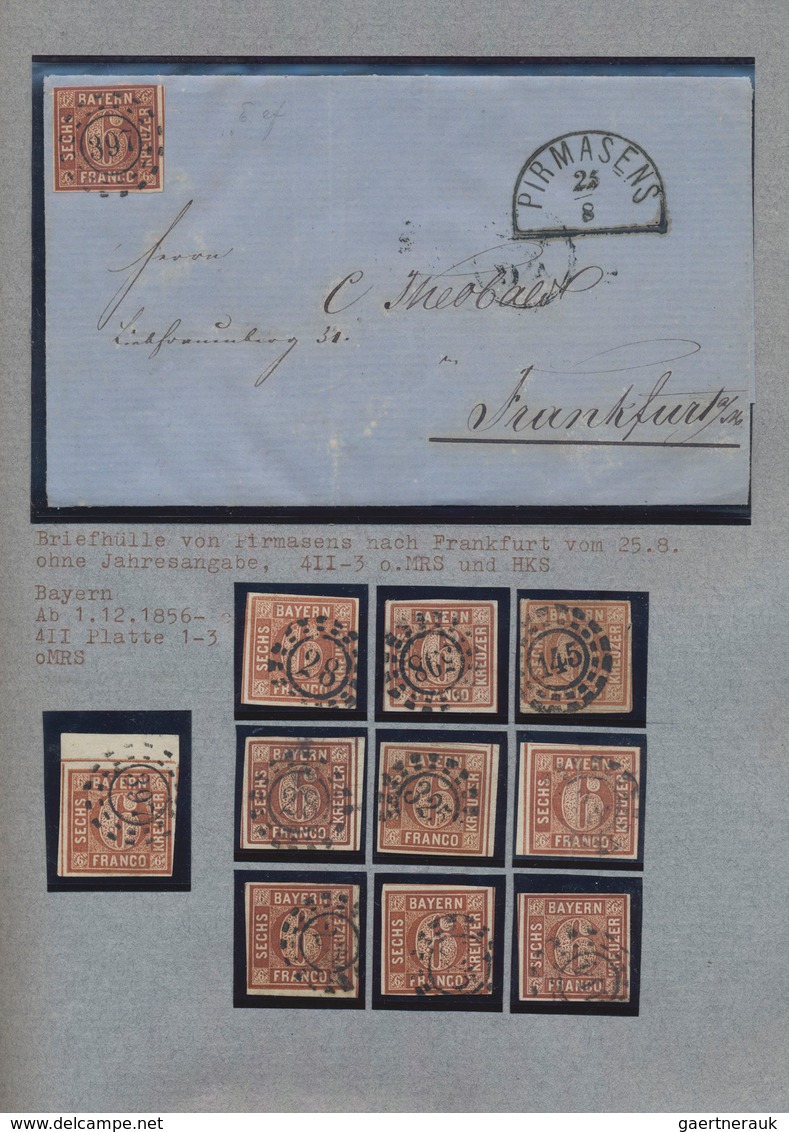 Bayern - Marken und Briefe: 1595/1920, liebevoll gestaltete Sammlung im 12 Klemmbindern und einem Du