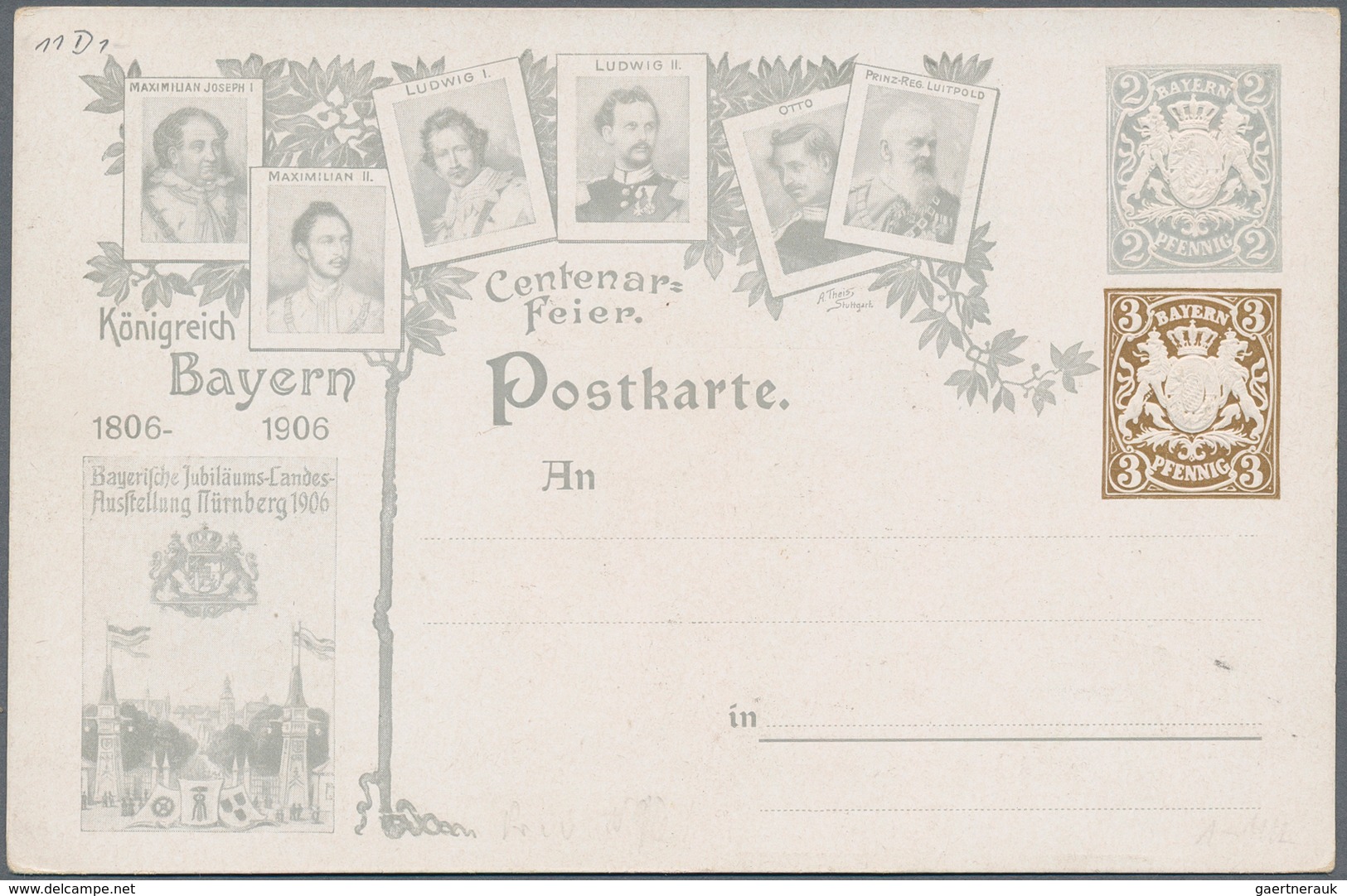Bayern - Marken und Briefe: 1717/1920 ca., gehaltvoller Posten mit ca.100 Belegen, dabei 60 Briefe e