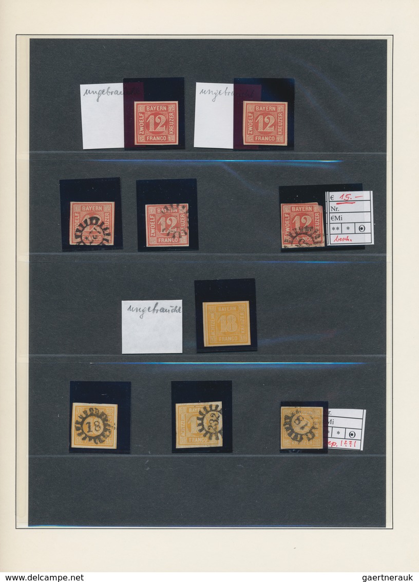 Bayern - Marken und Briefe: 1849/1920, umfassende spezialisiert/mehrfach zusammengetragene Sammlung