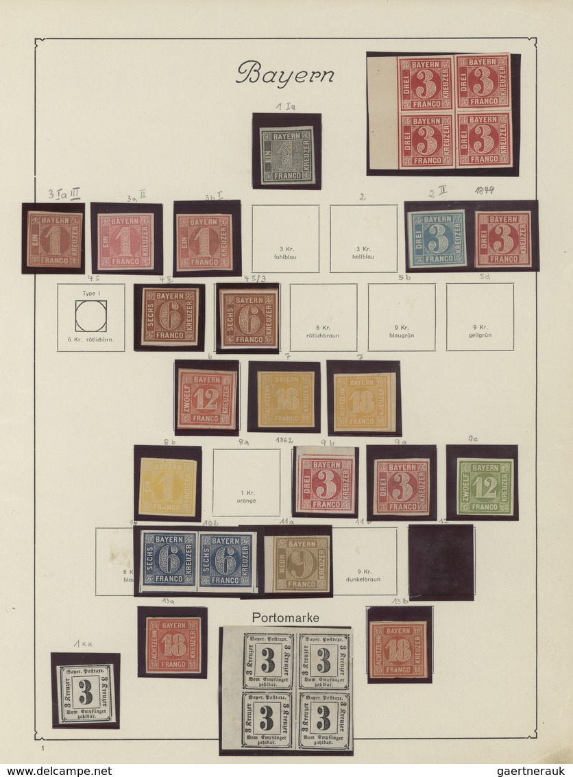 Bayern - Marken Und Briefe: 1849/1920, Ungebrauchte/postfrische, Lebhaft Spezialisierte Sammlung Auf - Andere & Zonder Classificatie