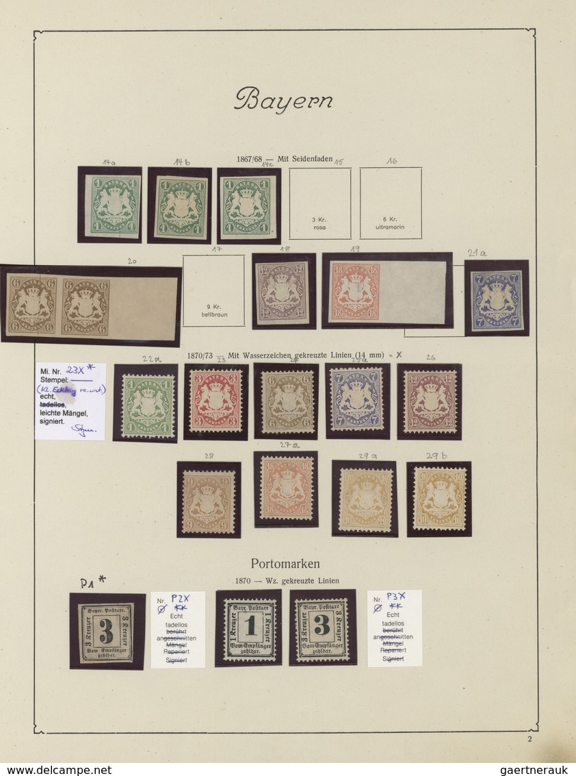 Bayern - Marken Und Briefe: 1849/1920, Ungebrauchte/postfrische, Lebhaft Spezialisierte Sammlung Auf - Otros & Sin Clasificación