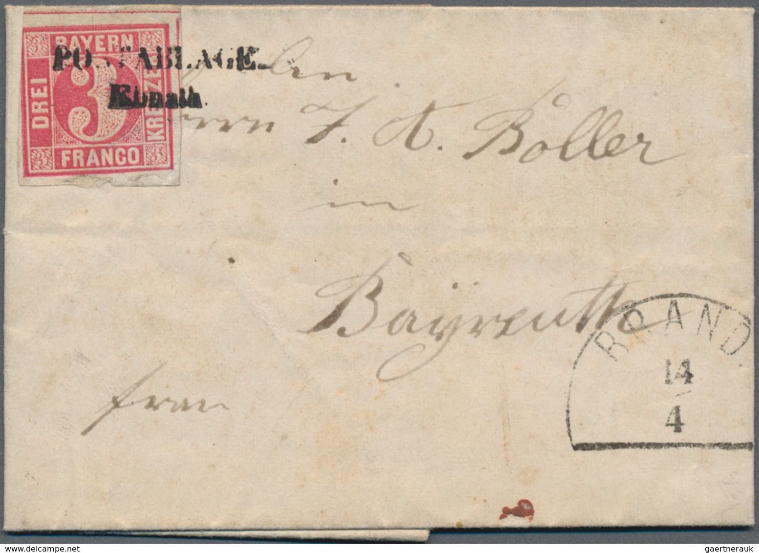 Bayern - Marken und Briefe: 1850/1920 (ca.), rd. 340 Belege ab Vorphila mit interessanten Nummern- u