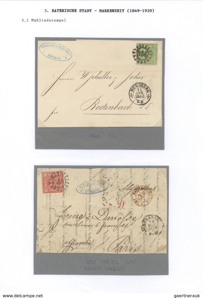 Bayern - Marken Und Briefe: 1850/1920, Marken Und Poststempel Am Beispiel Einer Heimatsammlung Nürnb - Other & Unclassified