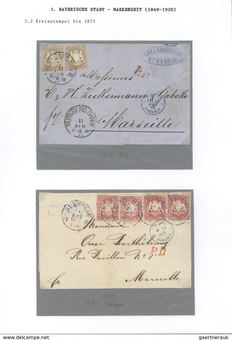 Bayern - Marken und Briefe: 1850/1920, Marken und Poststempel am Beispiel einer Heimatsammlung Nürnb