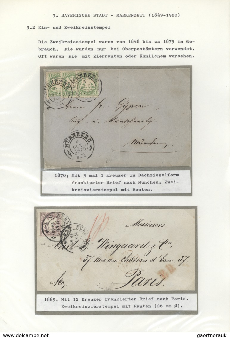 Bayern - Marken und Briefe: 1850/1920, Marken und Poststempel am Beispiel einer Heimatsammlung Nürnb