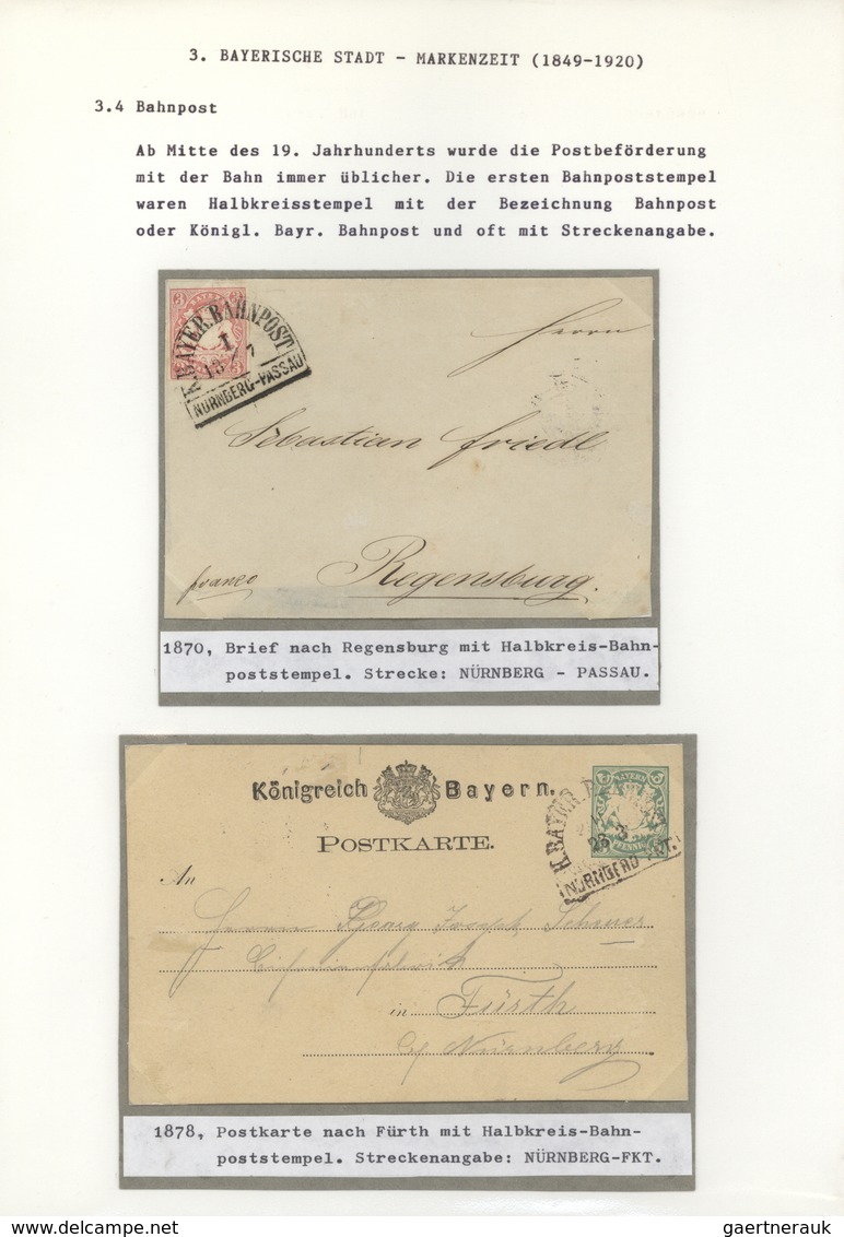 Bayern - Marken und Briefe: 1850/1920, Marken und Poststempel am Beispiel einer Heimatsammlung Nürnb