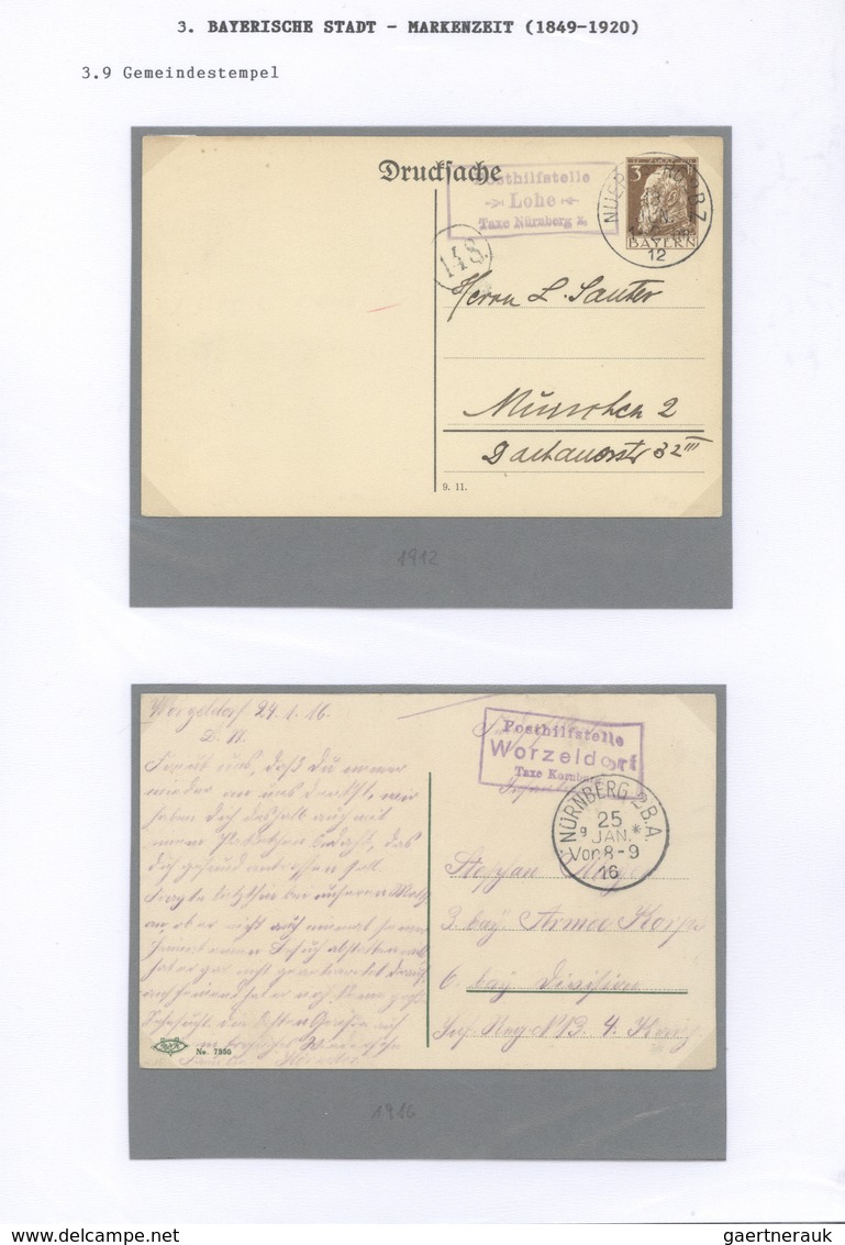 Bayern - Marken und Briefe: 1850/1920, Marken und Poststempel am Beispiel einer Heimatsammlung Nürnb