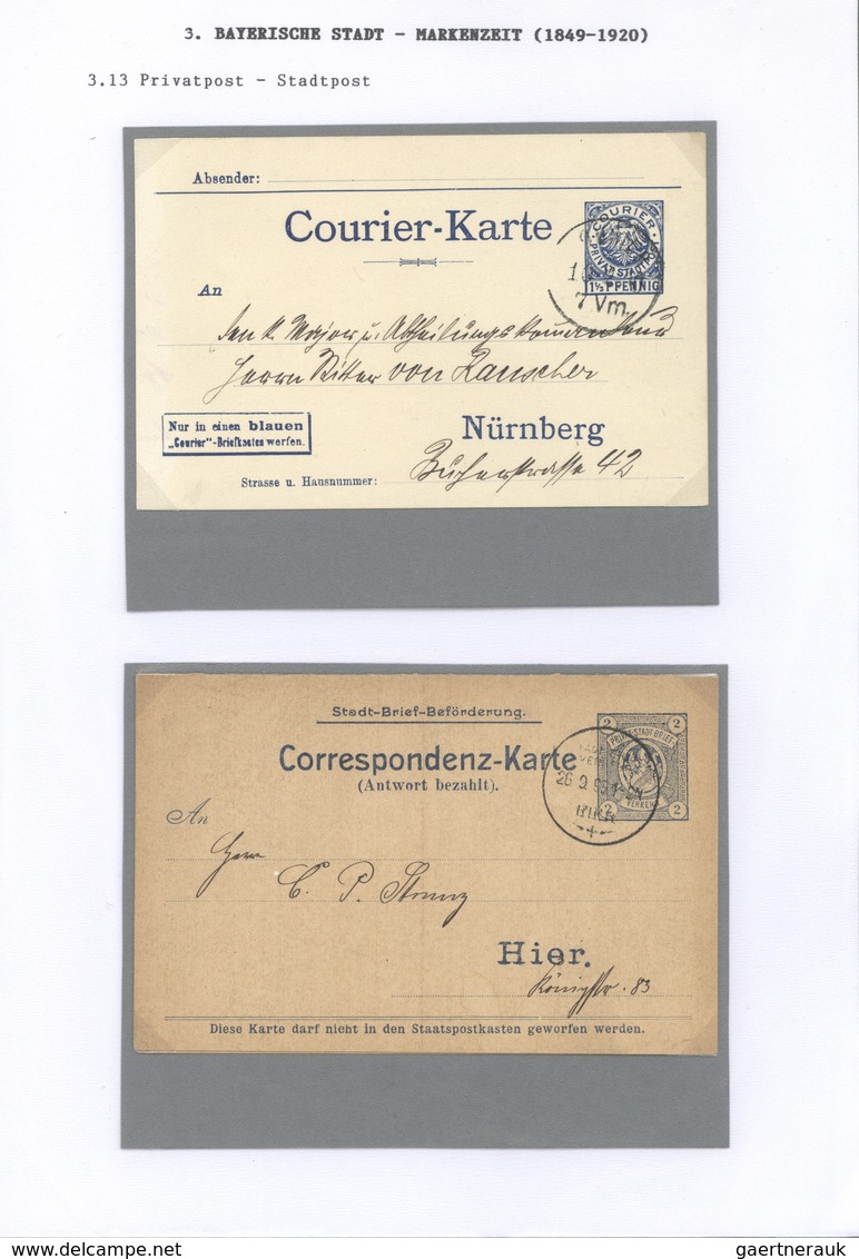 Bayern - Marken und Briefe: 1850/1920, Marken und Poststempel am Beispiel einer Heimatsammlung Nürnb