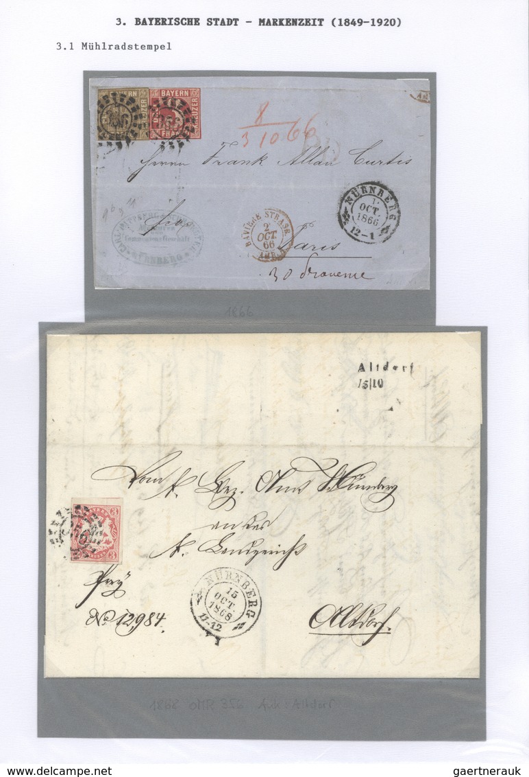 Bayern - Marken und Briefe: 1850/1920, Marken und Poststempel am Beispiel einer Heimatsammlung Nürnb