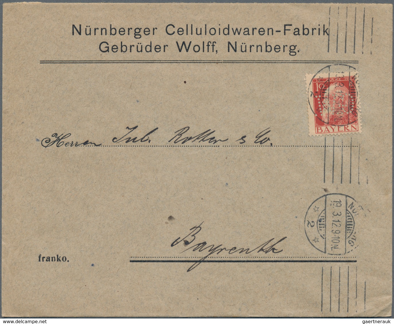 Bayern - Marken und Briefe: 1870/1920 (ca.), vielseitige Partie von fast 150 Briefen und Karten, dab