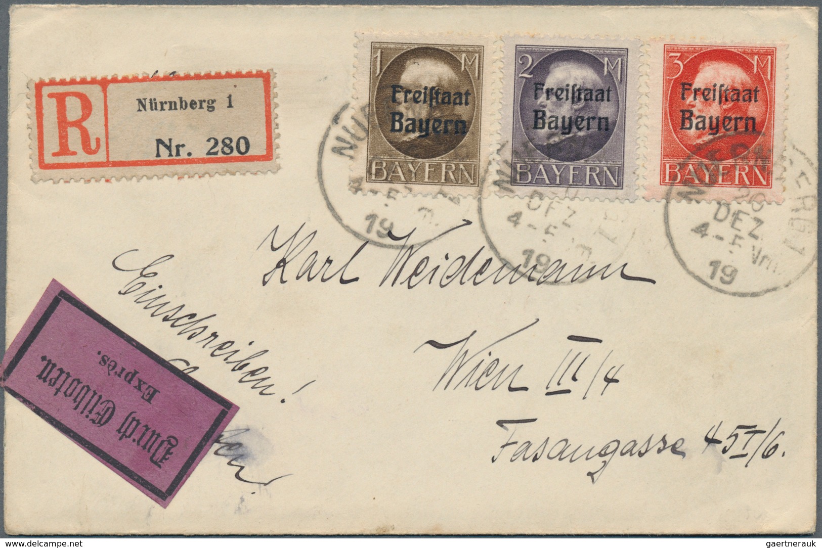 Bayern - Marken und Briefe: 1870/1920 (ca.), vielseitige Partie von fast 150 Briefen und Karten, dab