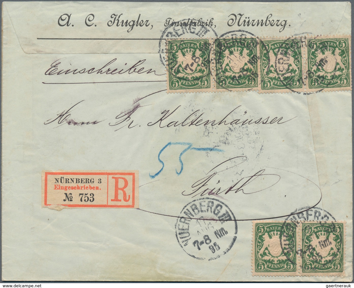 Bayern - Marken und Briefe: 1870/1920 (ca.), vielseitige Partie von fast 150 Briefen und Karten, dab