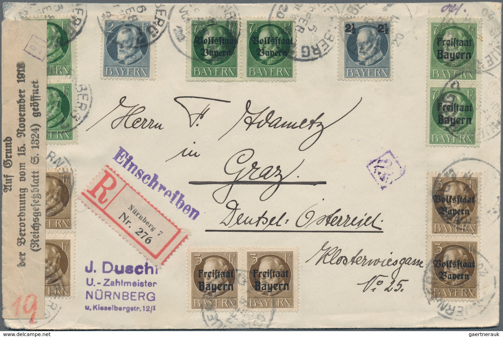 Bayern - Marken und Briefe: 1870/1920 (ca.), vielseitige Partie von fast 150 Briefen und Karten, dab