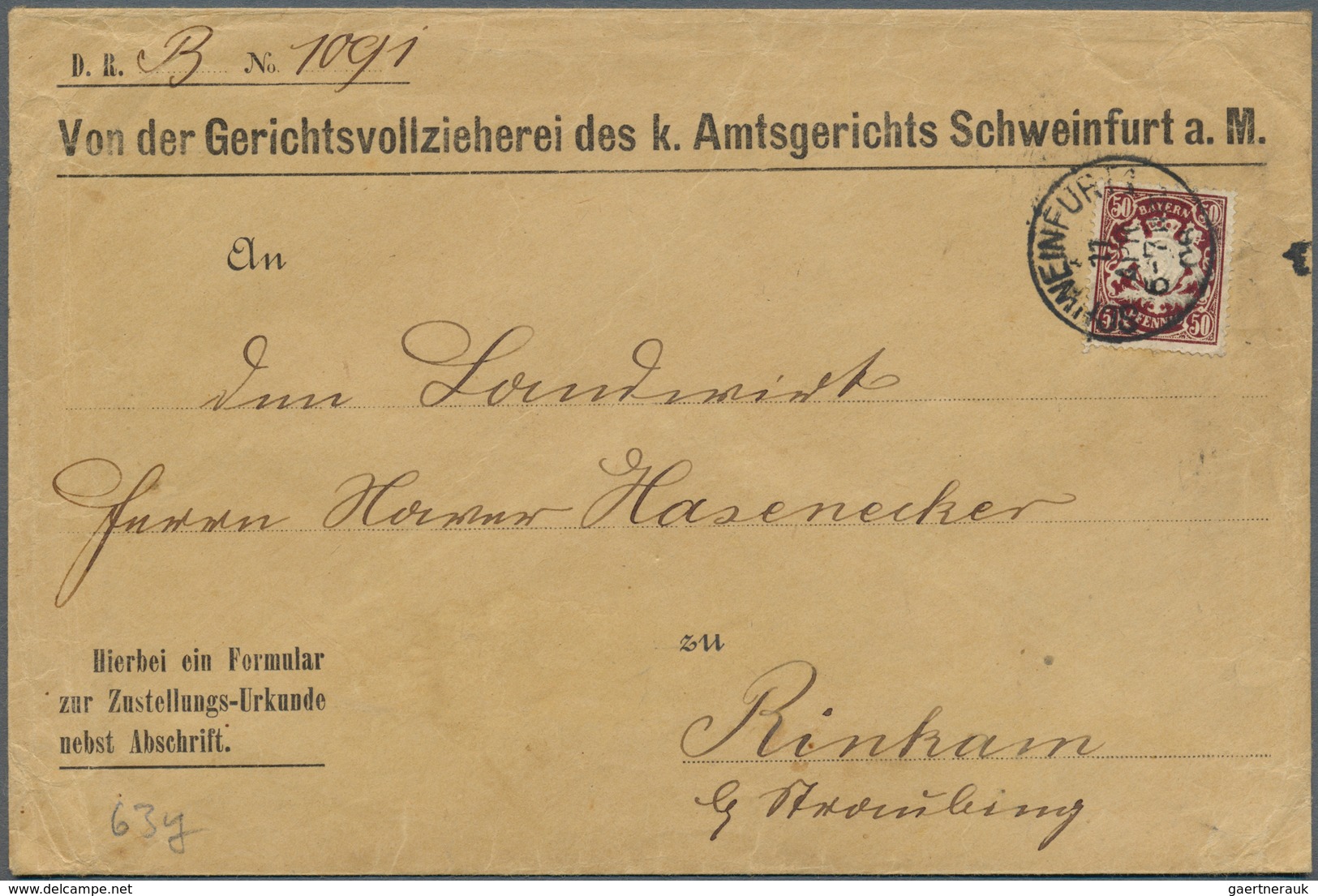 Bayern - Marken und Briefe: 1876/1911, Wappenausgaben der Pfennigzeit, chronologisch aufgebauter Bes