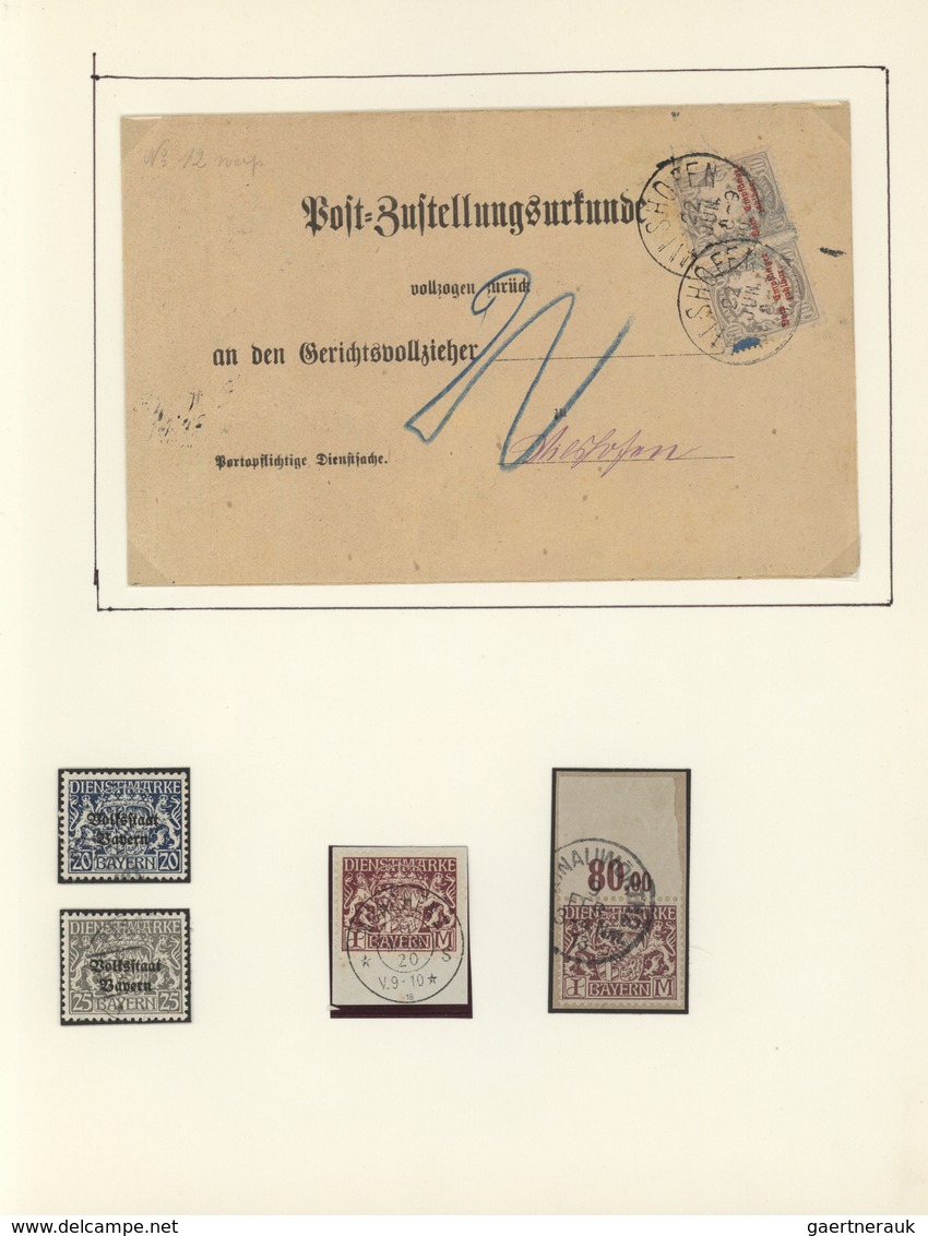 Bayern - Marken und Briefe: 1876/1920, umfassende Spezialsammlung der Pfennig-Zeit im alten Borek-Al