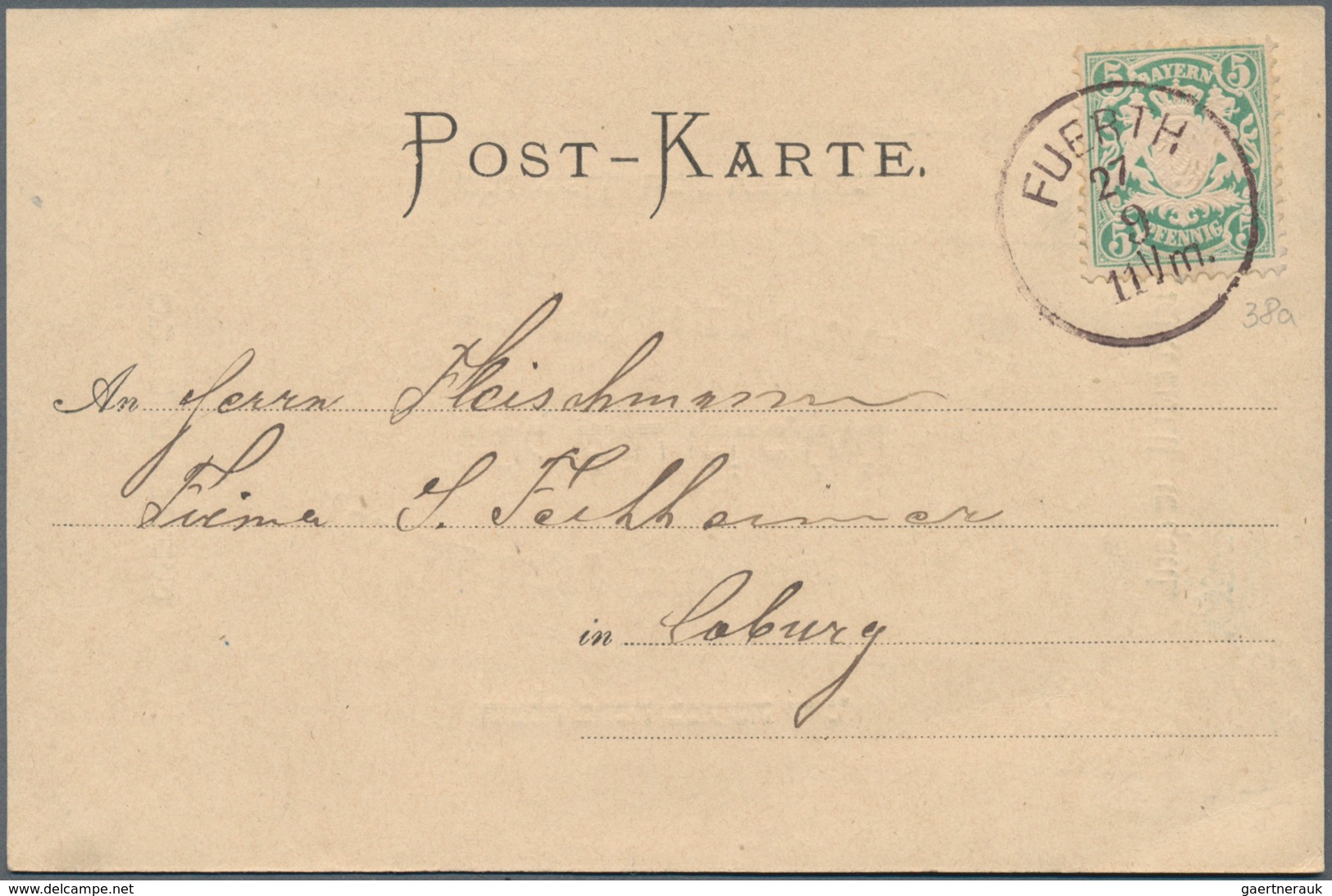 Bayern - Marken Und Briefe: 1876-1920 Inkl. Porto Und Dienst, Tolle Sammlung Von Ca. 620 Belegen Mit - Sonstige & Ohne Zuordnung