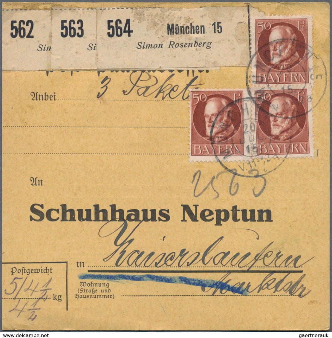 Bayern - Marken Und Briefe: 1876-1920 Inkl. Porto Und Dienst, Tolle Sammlung Von Ca. 620 Belegen Mit - Otros & Sin Clasificación