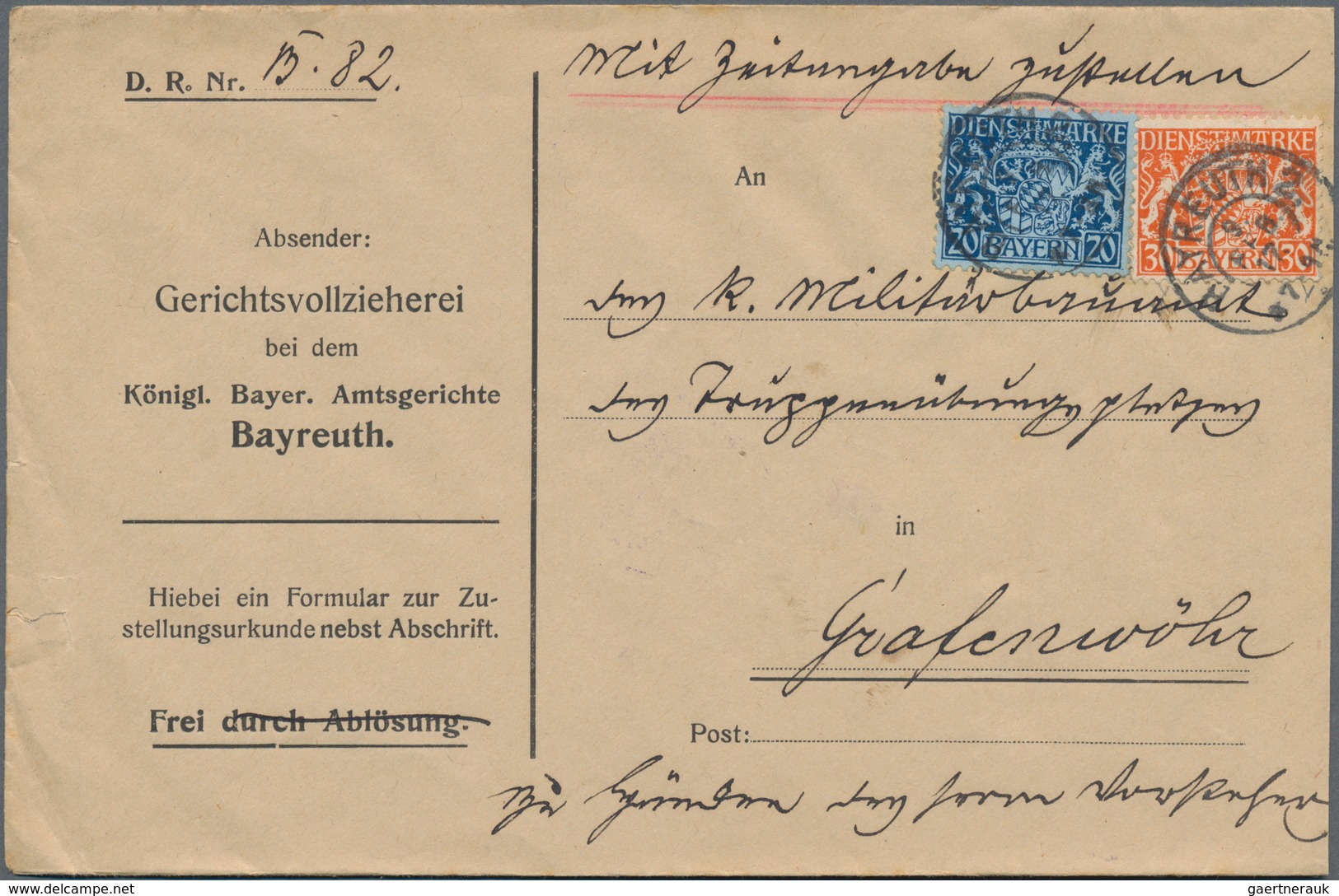 Bayern - Marken und Briefe: 1876-1920 inkl. Porto und Dienst, tolle Sammlung von ca. 620 Belegen mit