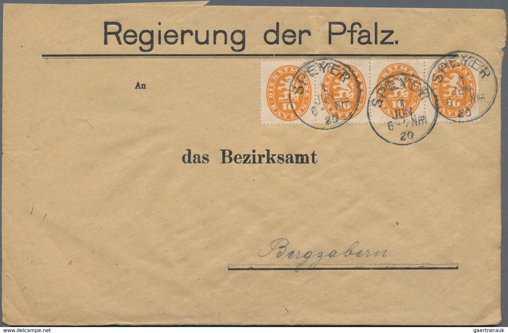 Bayern - Marken und Briefe: 1876-1920 inkl. Porto und Dienst, tolle Sammlung von ca. 620 Belegen mit