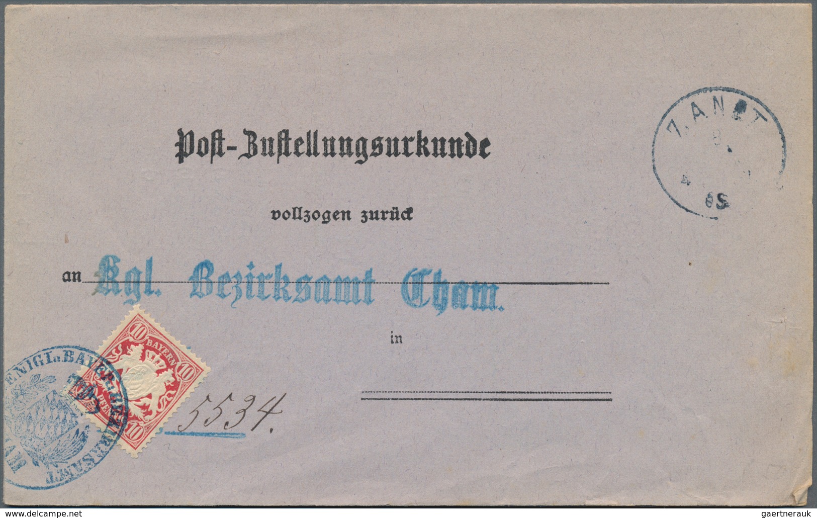 Bayern - Marken und Briefe: 1876-1920 inkl. Porto und Dienst, tolle Sammlung von ca. 620 Belegen mit