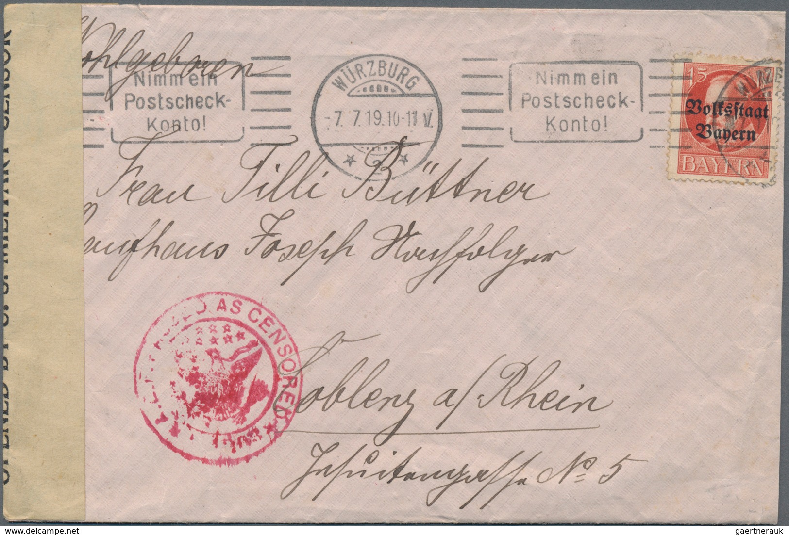 Bayern - Marken und Briefe: 1876-1920 inkl. Porto und Dienst, tolle Sammlung von ca. 620 Belegen mit