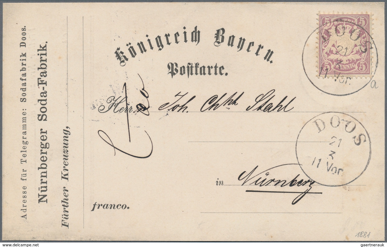 Bayern - Marken und Briefe: 1876-1920 inkl. Porto und Dienst, umfangreiches Studienmaterial mit taus