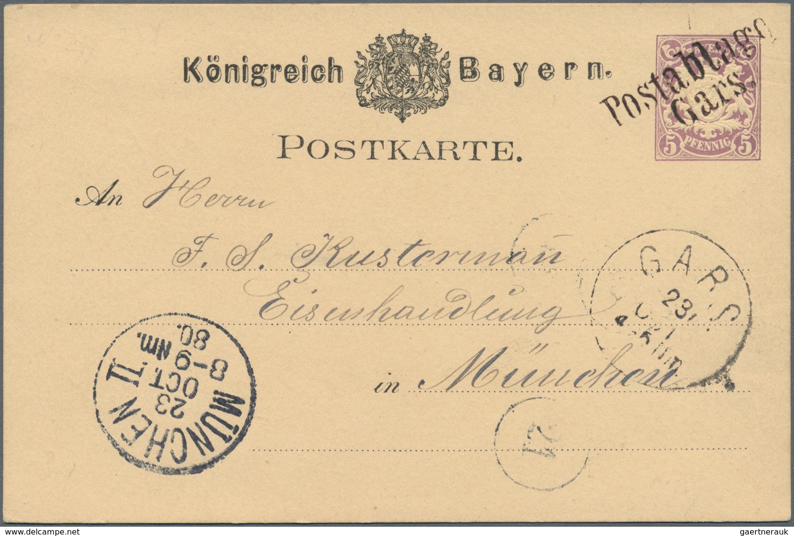 Bayern - Marken und Briefe: 1877/1920, interessante Partie mit ca.50 Belegen ab der "Pfennig"-Zeit,